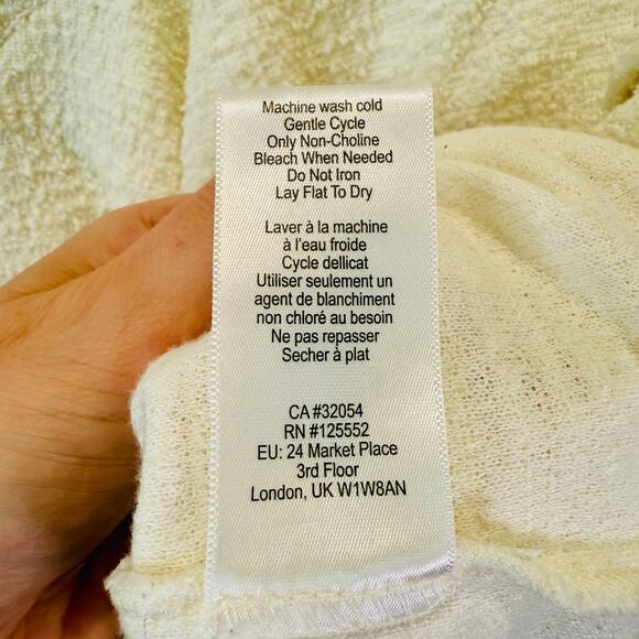 Anthropologie Dolan Sleeveless Top Women's XS Flutter Textured Thick Knit Whimsy - Picture 4 of 12